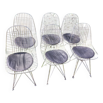 Lot de 6 chaises wire