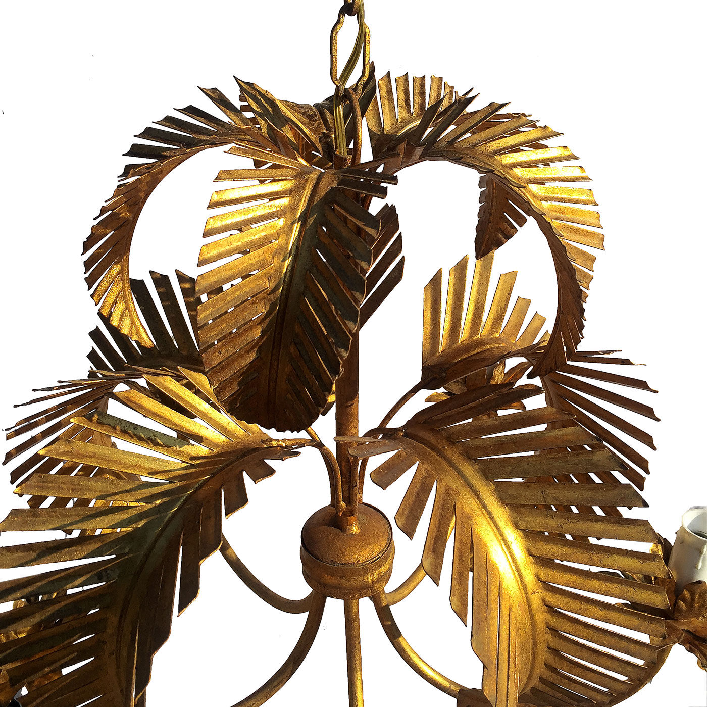 Lustre palmier doré par Hans Kogl circa 1960
