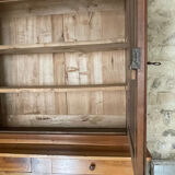 Buffet with 2 bodies in walnut, Louis Philippe style.