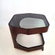 Table basse italienne vintage sur roulettes, années 1970