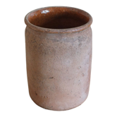 Old grease or honey pot in ochre glazed earth