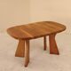 Table in solid elm, Atelier C. Demoyen, France, 1980s