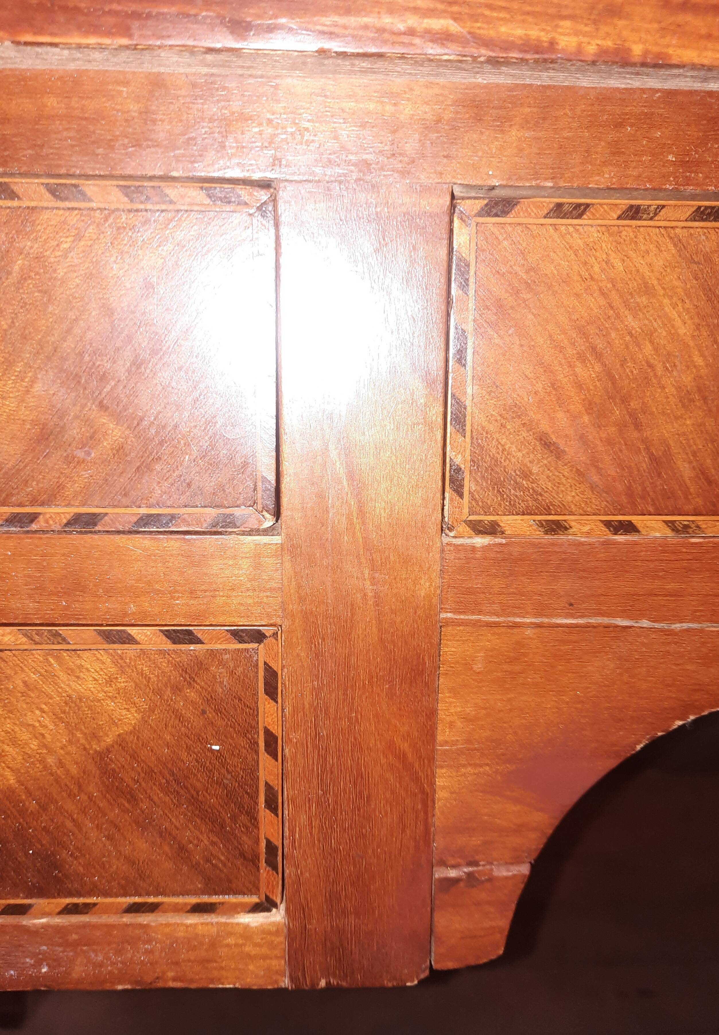 1900 Louis XVI style veneer flat desk