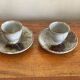 2 stoneware egg cups