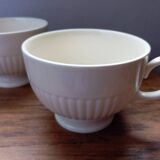 Duo of cream colored lunch cups from Wegdwood - England