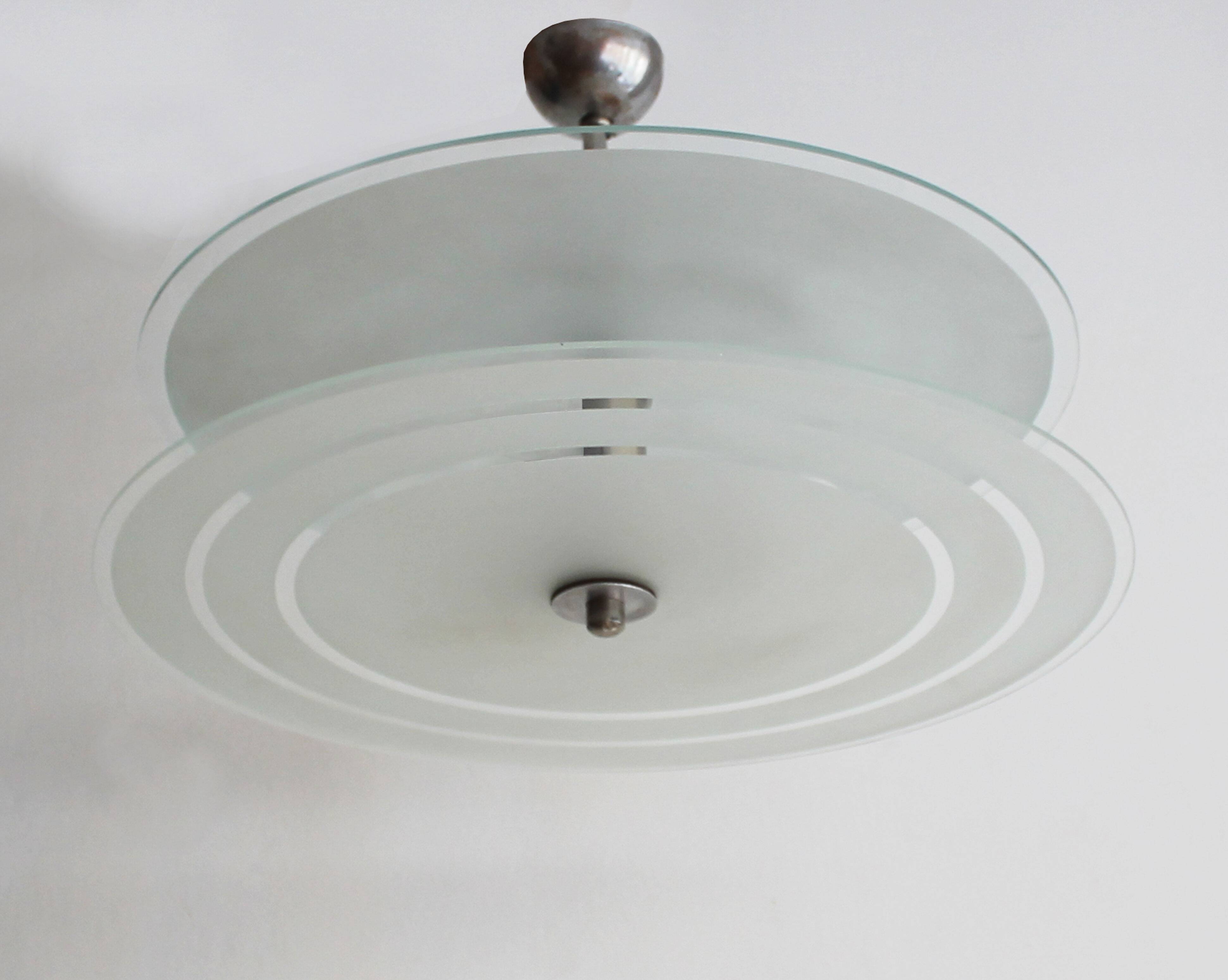 1930s Bauhaus-Style Ceiling Light
