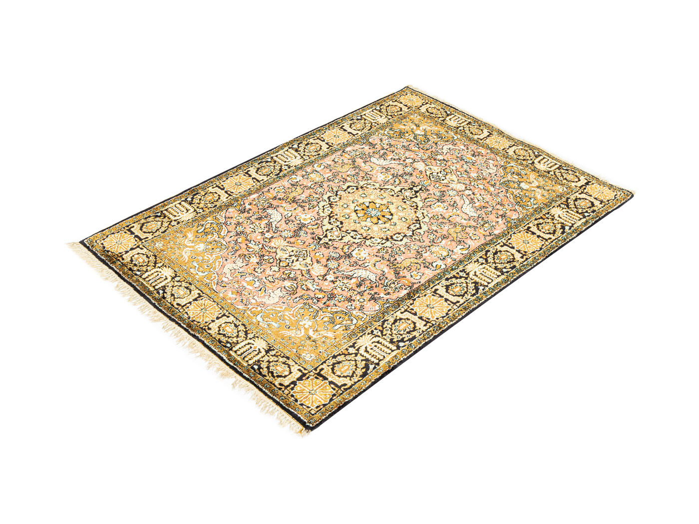 1960s Ghom Carpet , 110 x 162