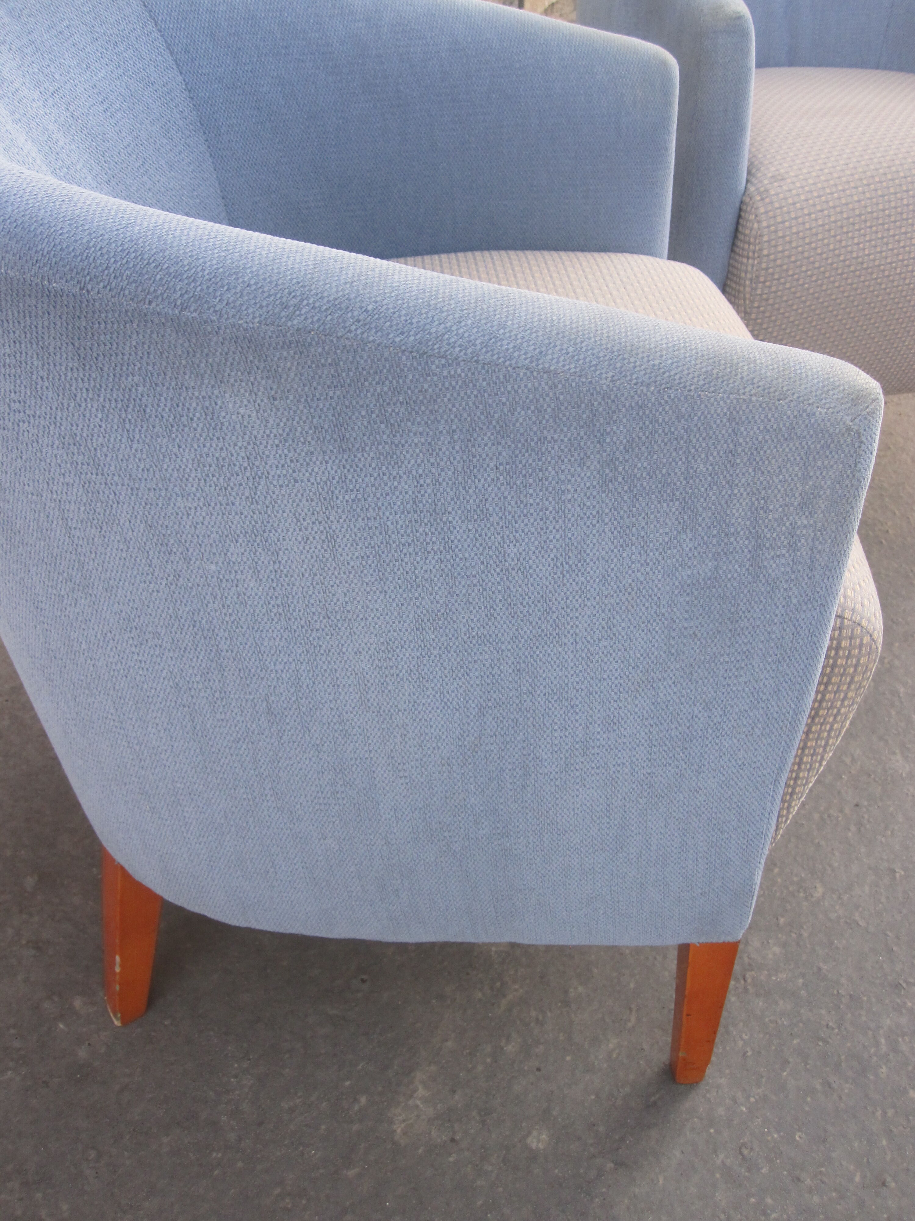 Pair of club style armchairs