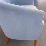 Pair of club style armchairs