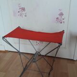 Red canvas folding stool