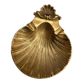 Brass ashtray in the shape of a shell