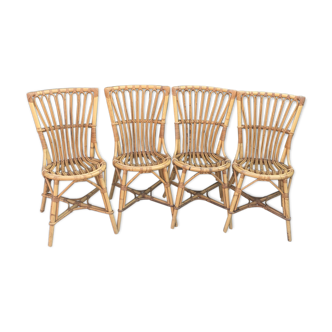 Chaises rotin vintage