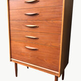 Tall teak chest of drawers from the 1960s