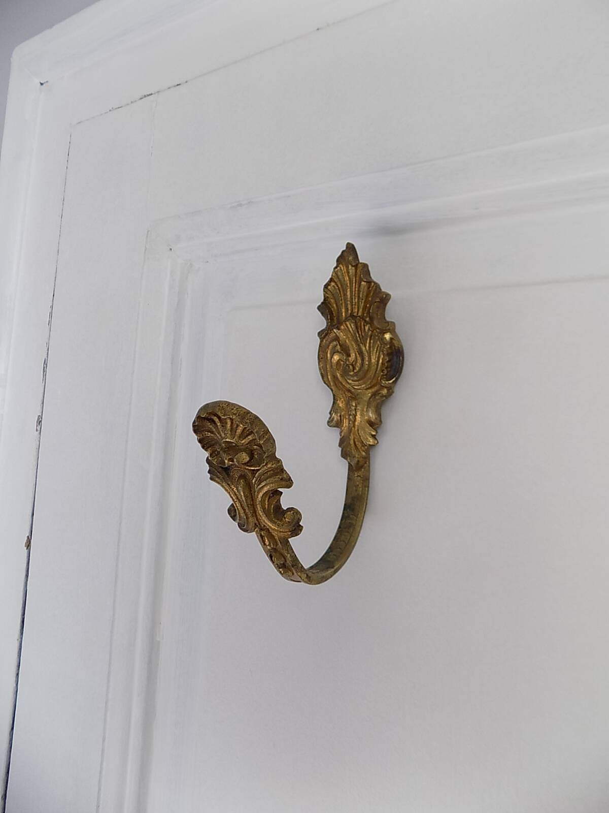 Golden brass wall hook
