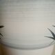 Paul MILLET in Sèvres - White & grey-blue vase - Black painted foliage