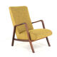 Knicos armchair in teak with yellow upholstery - very rare dutch design