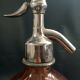 A.Julien Orleans twisted pink glass siphon