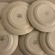 6 dessert plates made of old earthenware Digoin Sarreguemines model Bastia art deco
