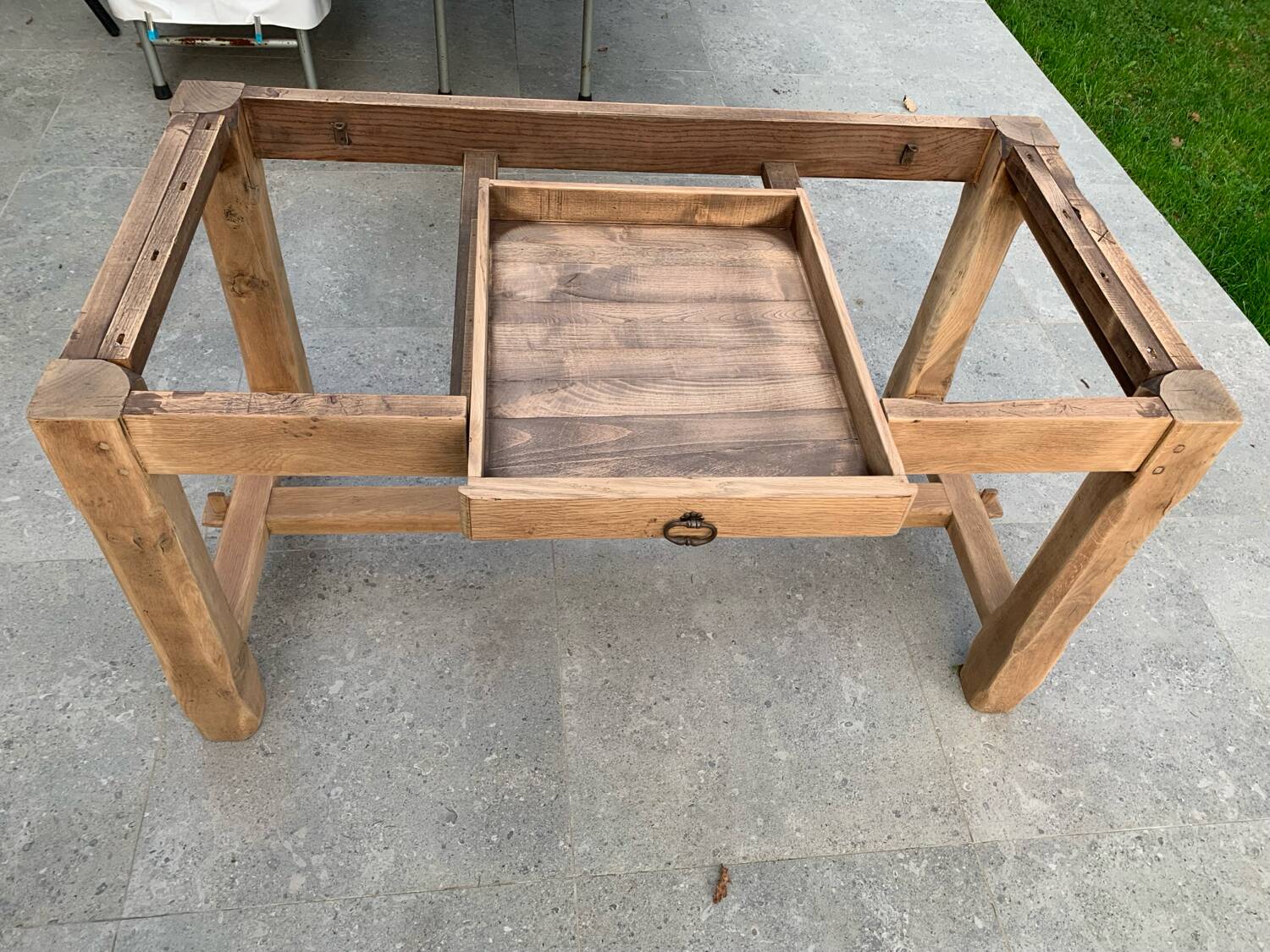 Solid oak farmhouse table