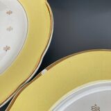 6 flat plates in Luneville earthenware, "Josette" service