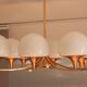 Opaline brass hanging lamp