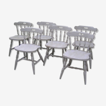 Set de 6 chaises western