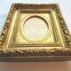 Nice old wall frame, carved wood, gilded with leaf, 17 cm x 15 cm, 4 available