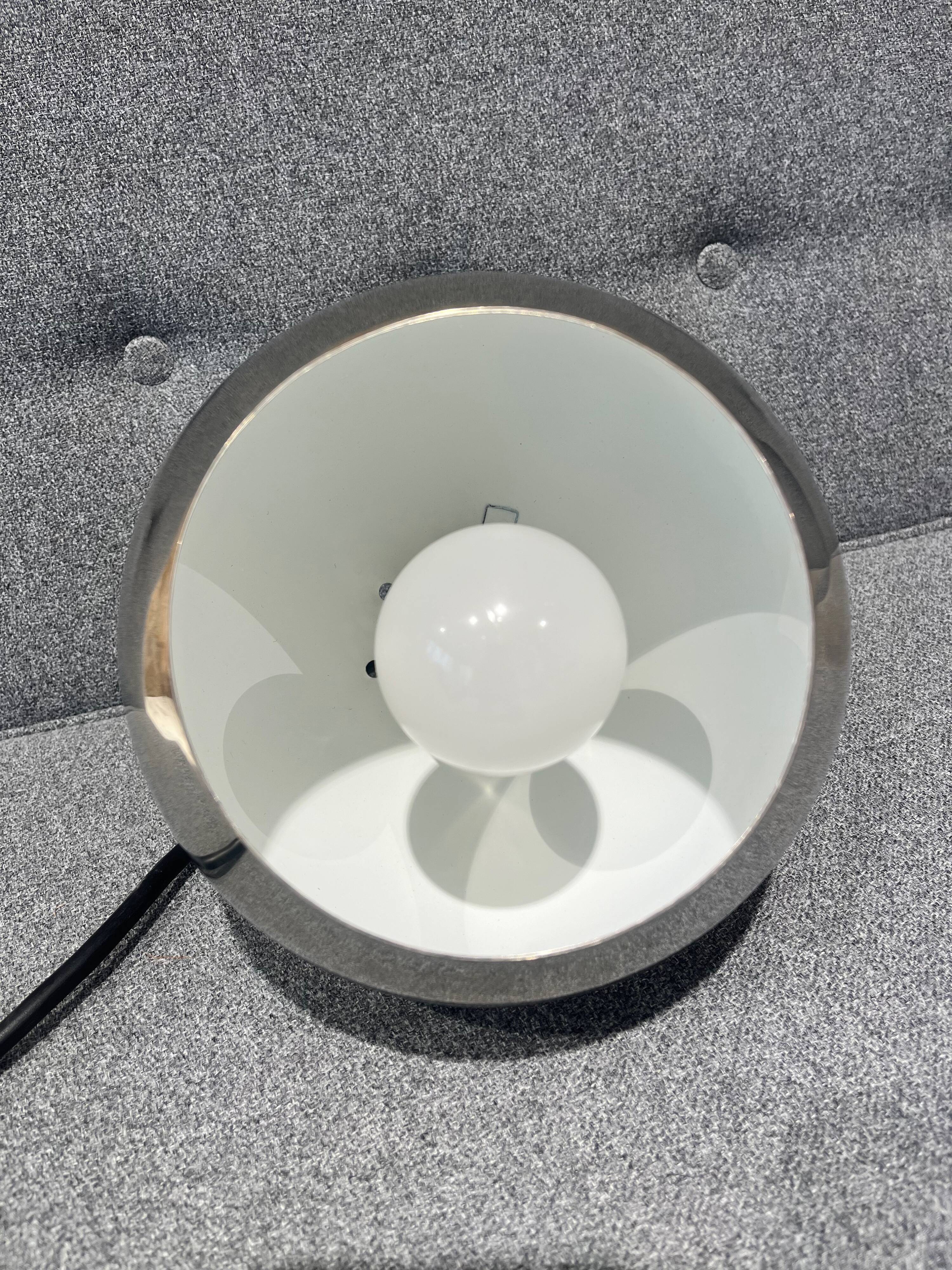 Chrome metal ball pendant light, 1970s