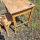 Bureau pupitre + chaise baumann enfant vintage
