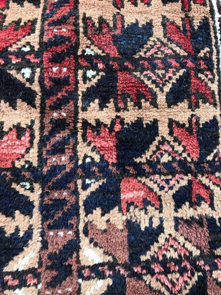 Tapis ancien Turkmen afghan Belutch laine 162x90 cm
