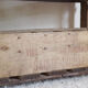 Door wooden bottles - wooden lockers on wheels
