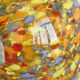 Blown glass paperweight - decorative glass candy.
