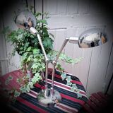 Seventies metal lamp with two spotlights