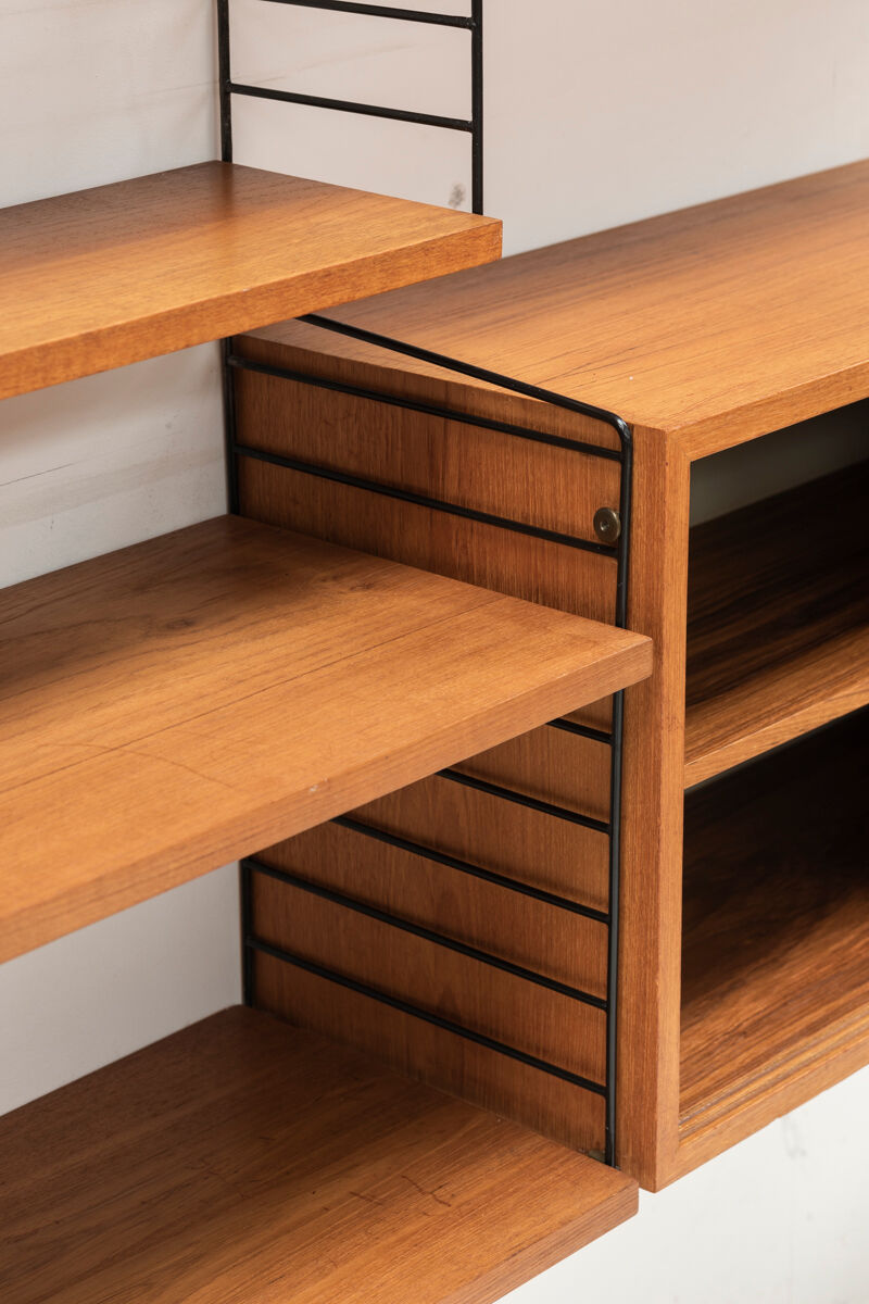 3-Piece wall unit by Nisse Strinning for String, Sweden, 1960s