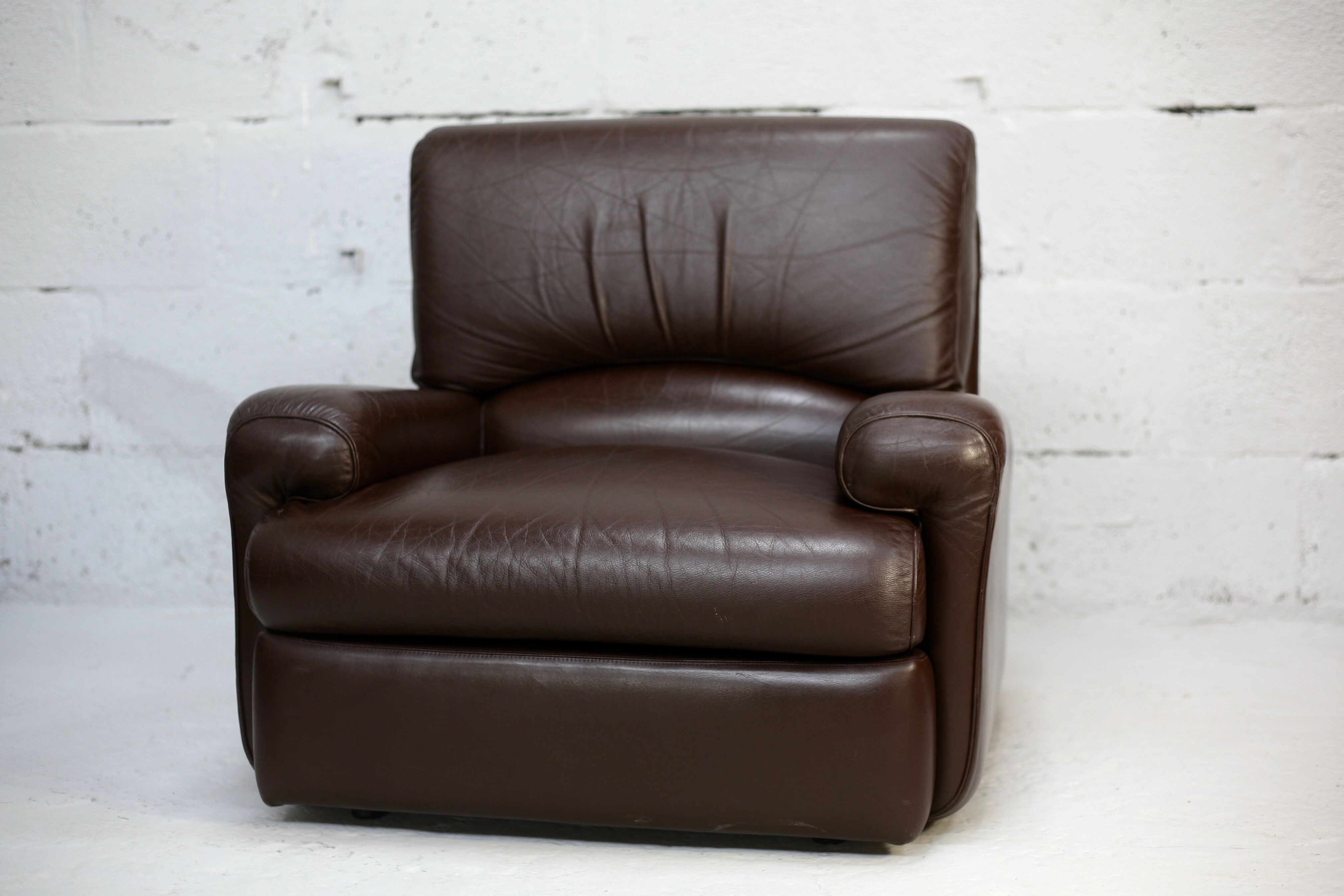 3-seater sofa and leather armchair, Steiner, France, circa 1970