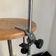 Lampe vintage 1980 médicale gris ciment et chromée - 50 cm