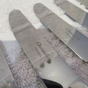 12 Christofle Concorde silver plated dessert knives, 19cm
