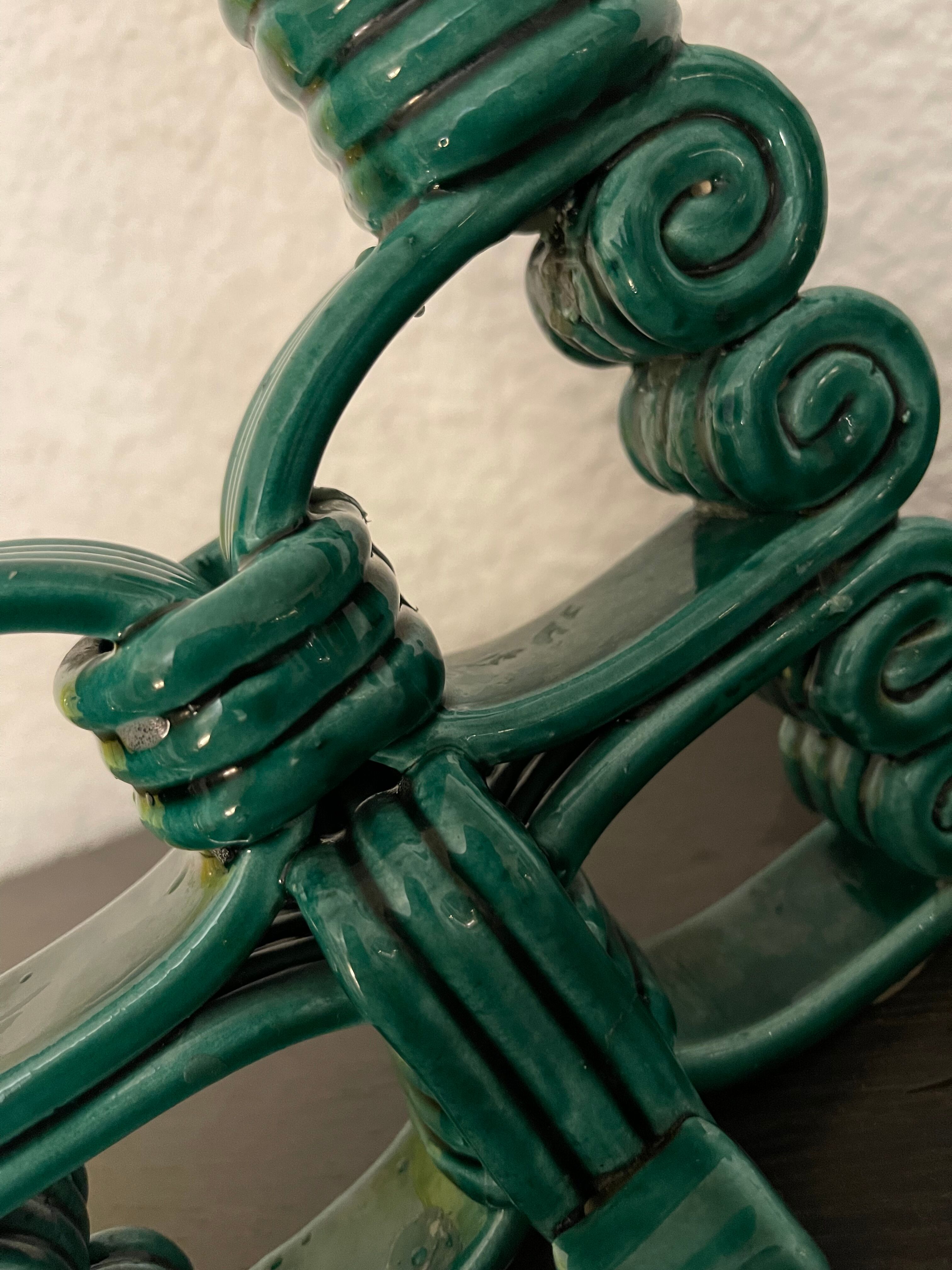 Double ceramic chandelier 50s