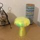 Mosaic yellow and green mushroom lamp – luminous effect