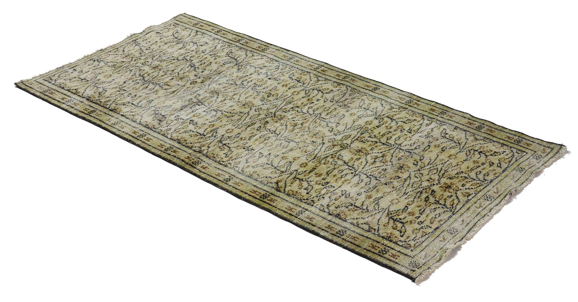 Tapis vintage anatolien turc fait à la main 197 cm x 95 cm