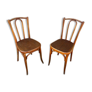 Paire de chaises bistrot - bois