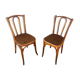 Paire de chaises bistrot café bois courbé