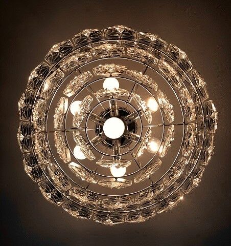 Kinkeldey Crystal Grapefruit Chandelier - Germany 70s