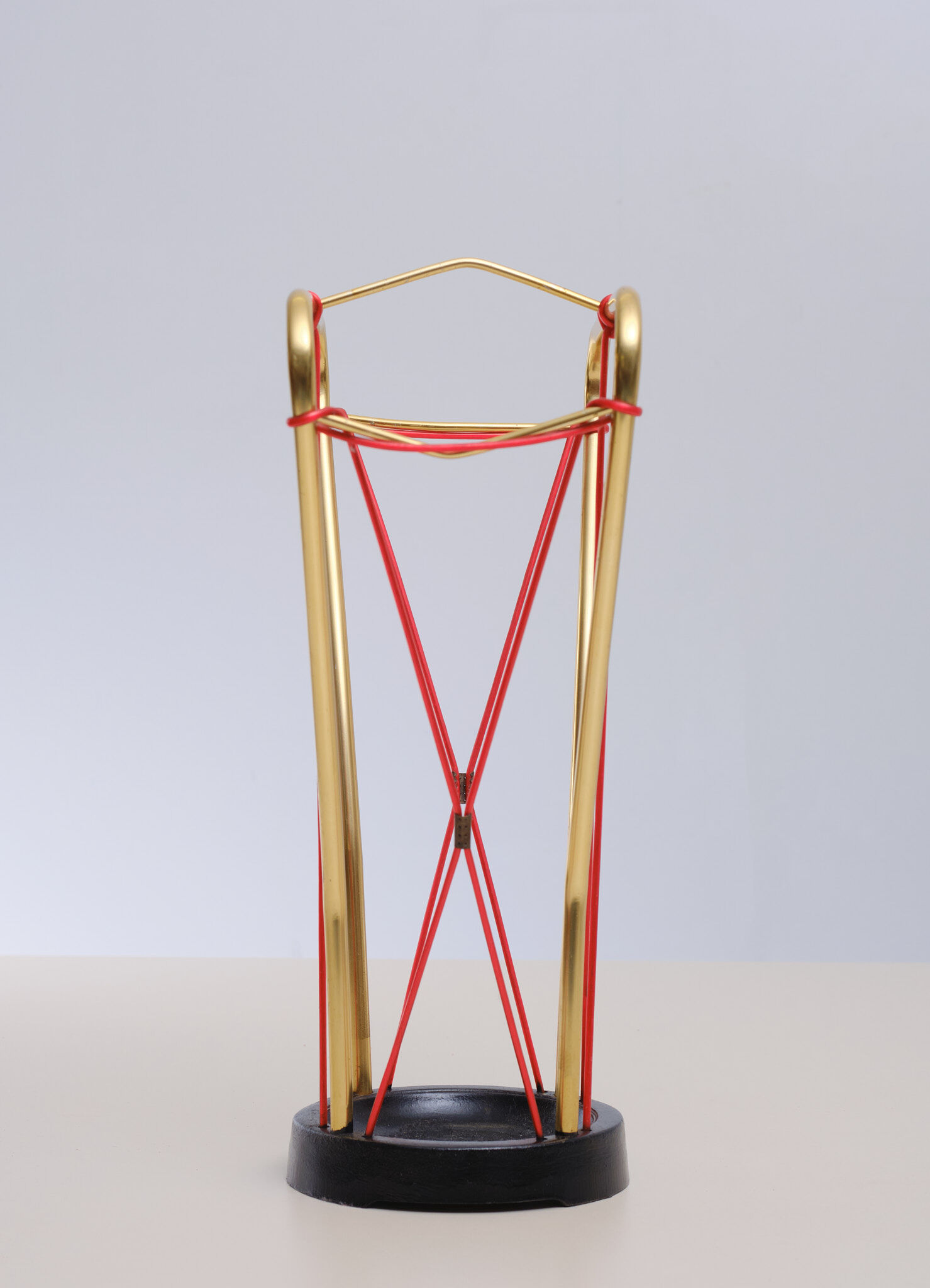 Brass umbrella stand, austria, 1950