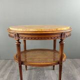 Side Table, Louis XVI Style Pedestal Table, Late 19th Century