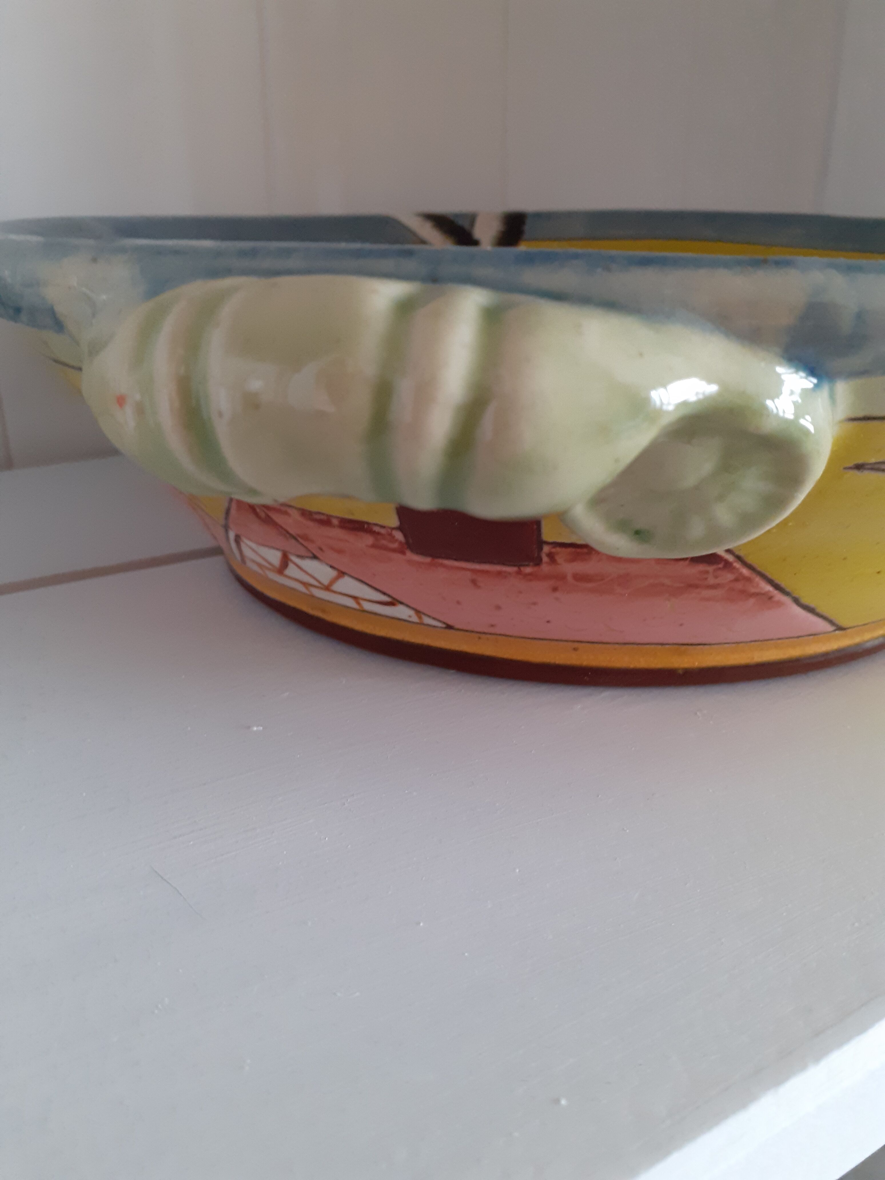 Vintage Alsatian pottery bowl