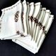 10 Vintage Basque Linen Napkins