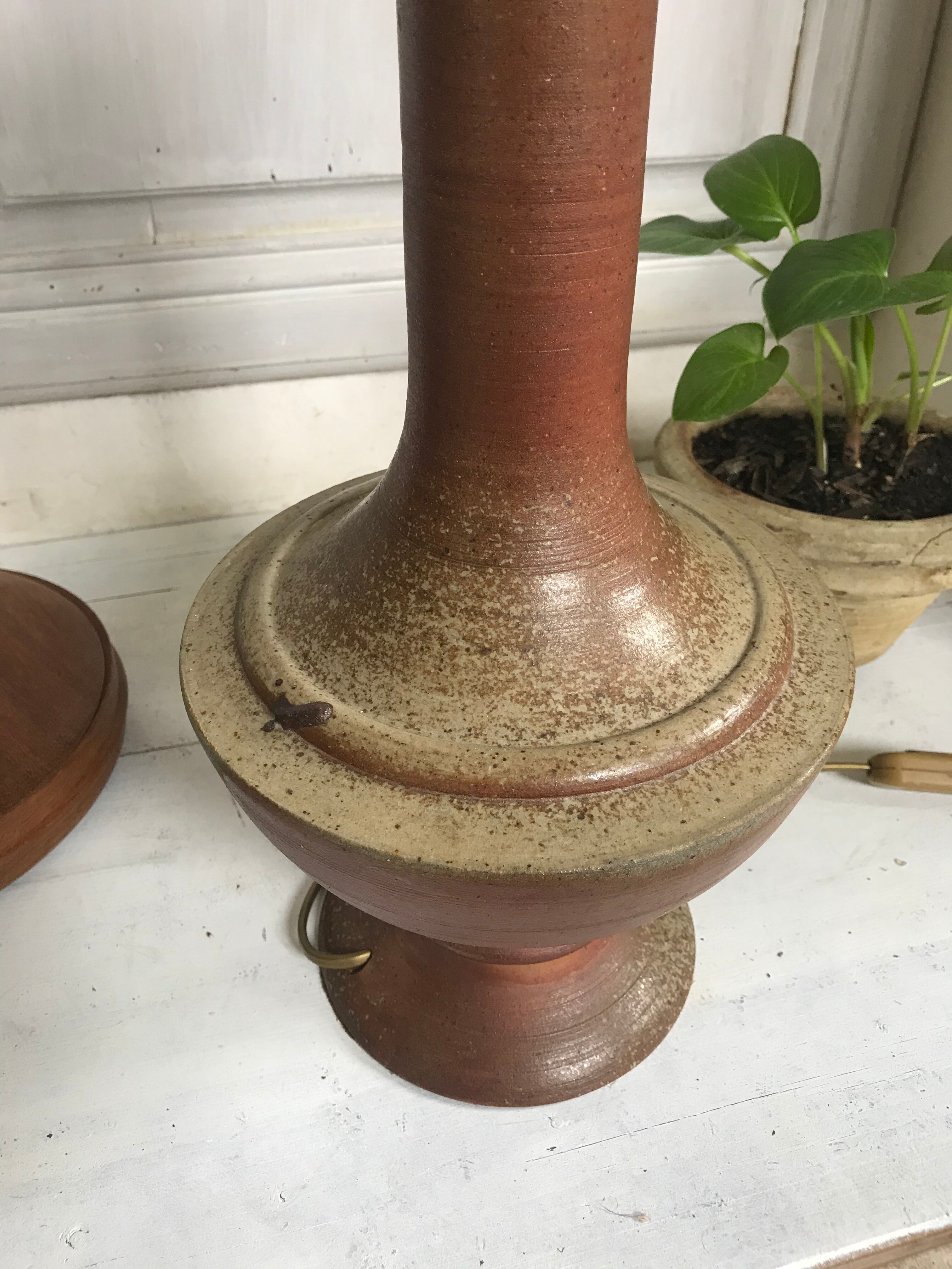 Pair of sandstone lamp