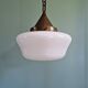 Art Deco suspension in white opaline, 1920s