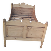 Vintage pine bed chalet style Savoie for one person